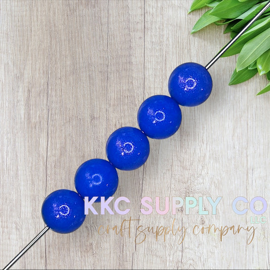 COS09-Chameleon Opal Royal Blue Solid Silicone Bead