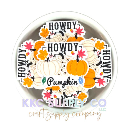 Howdy Pumpkin Silicone Focal Bead