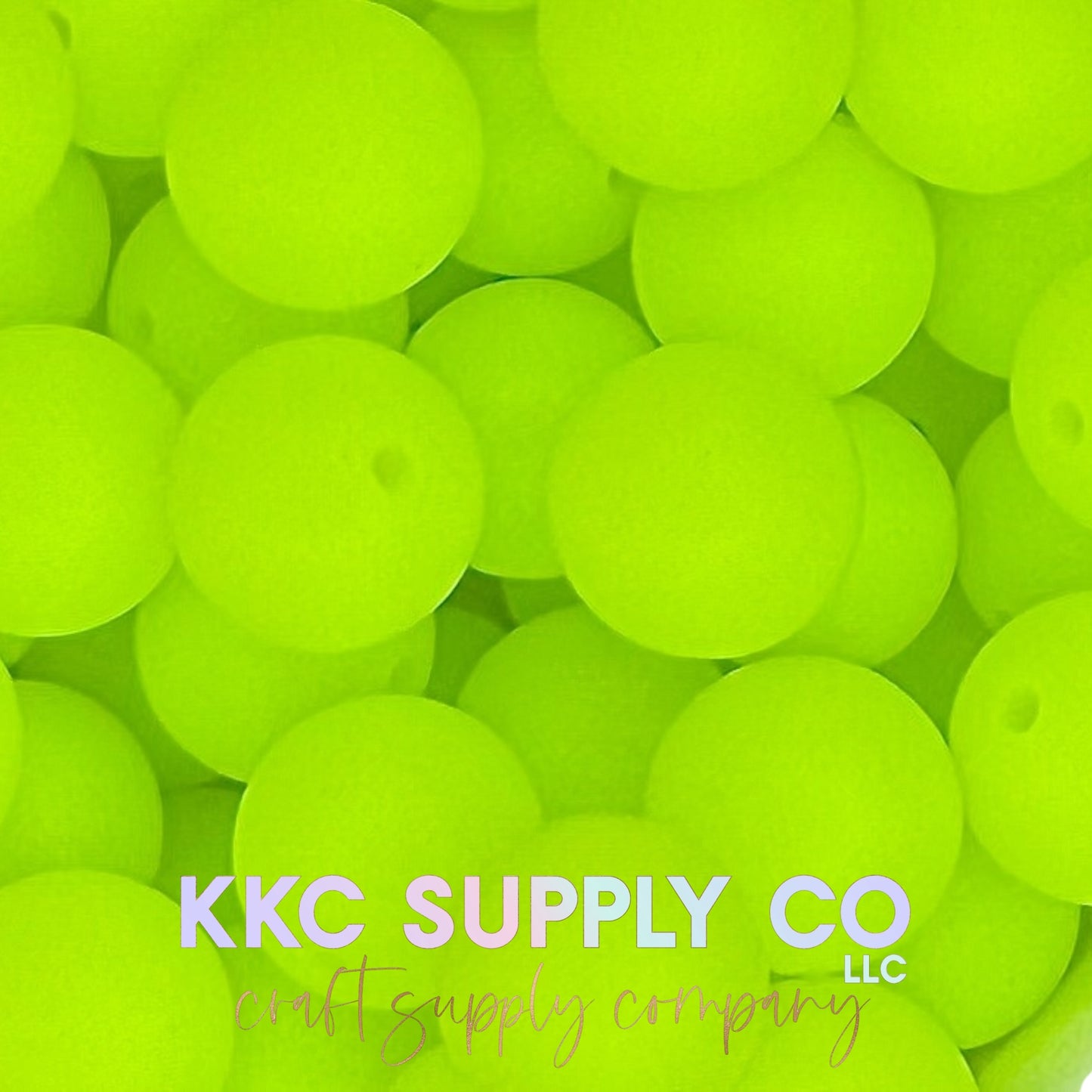 SS92-Safety Neon Yellow Solid Silicone Beads