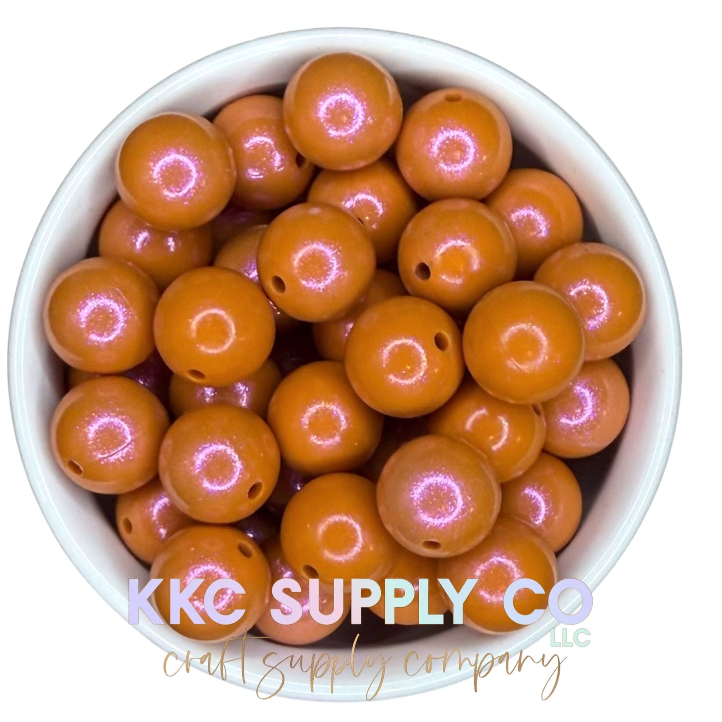 COS29-Chameleon Opal Terra-Cotta Solid Silicone Bead 15mm