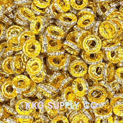 Large Hole Spacer Beads 12mm - 10 count