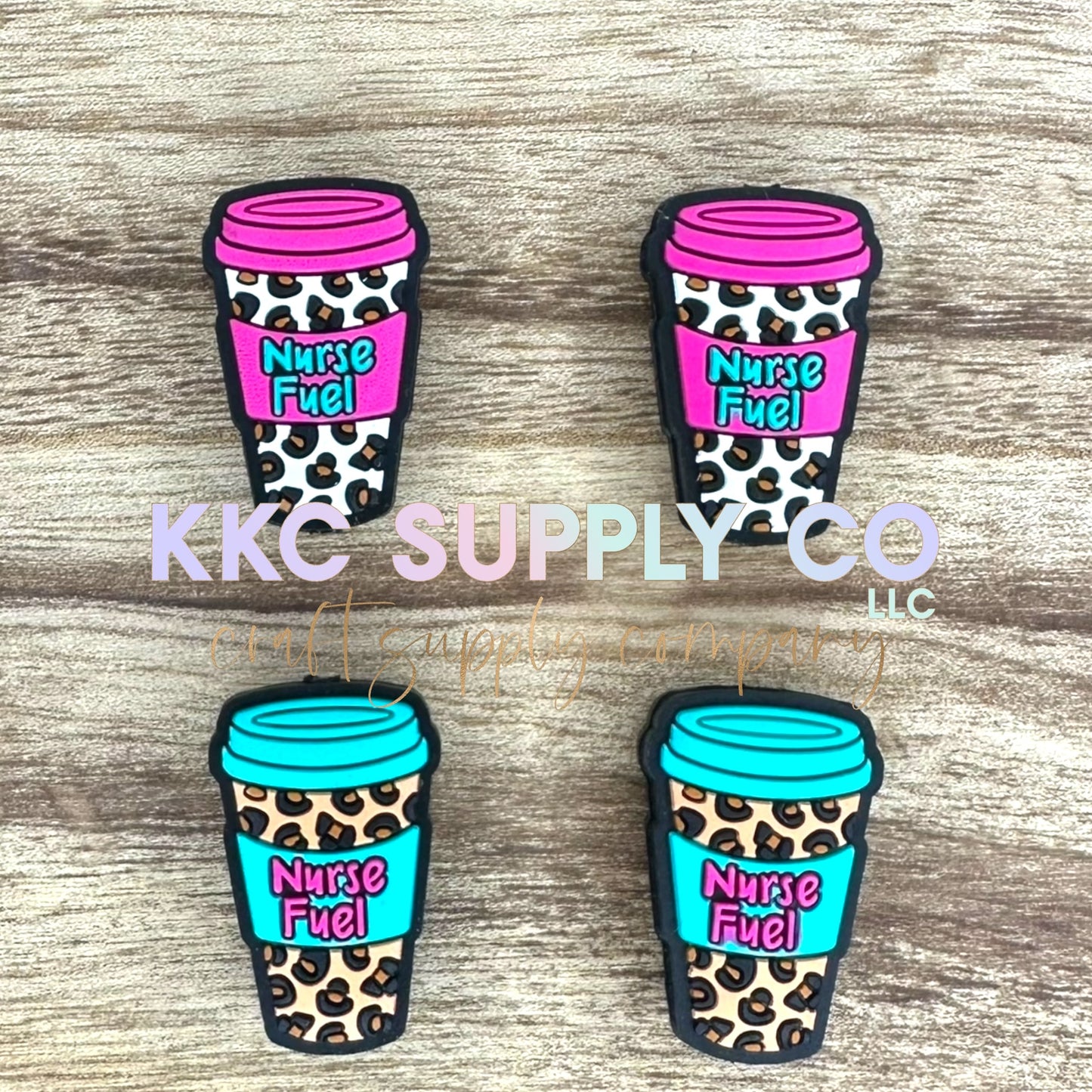 Nurse Fuel Coffee Cup Silicone Focal Bead