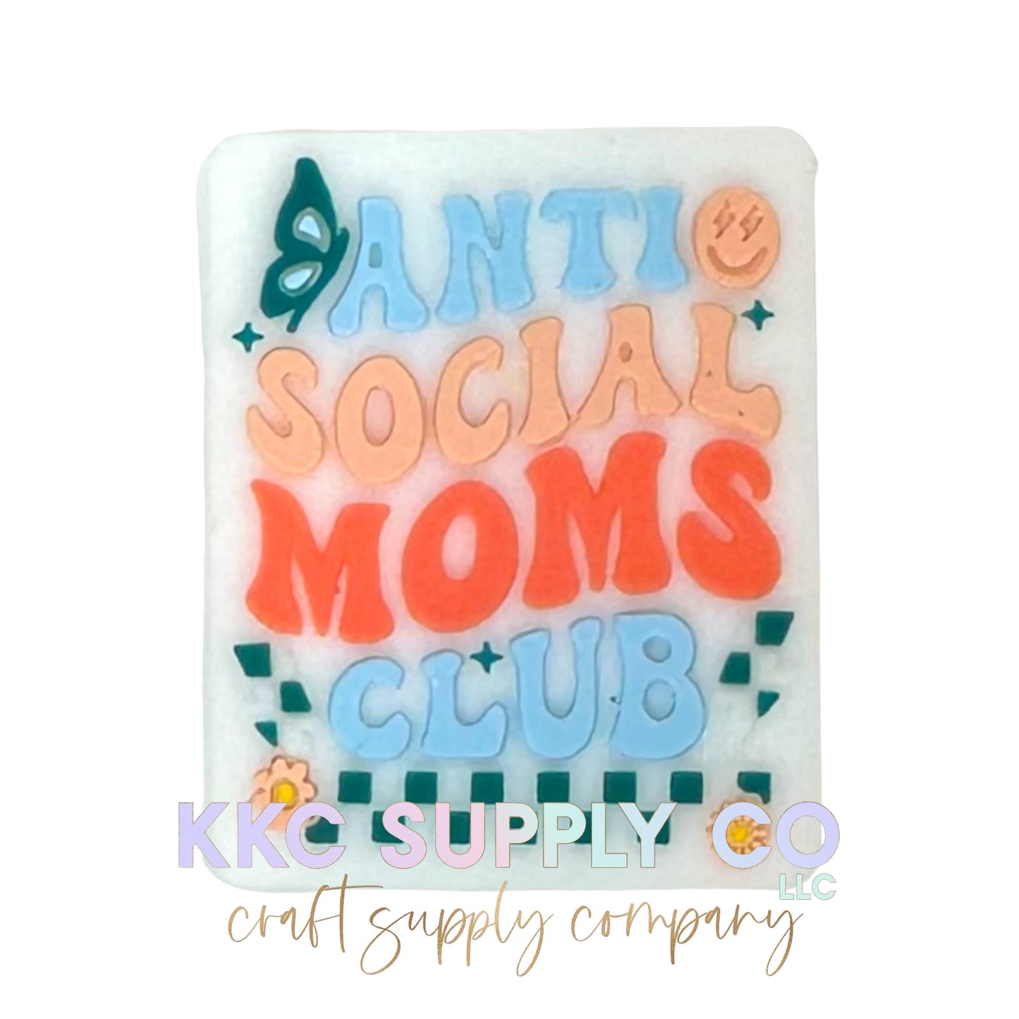 Anti Social Moms Club Silicone Focal Bead
