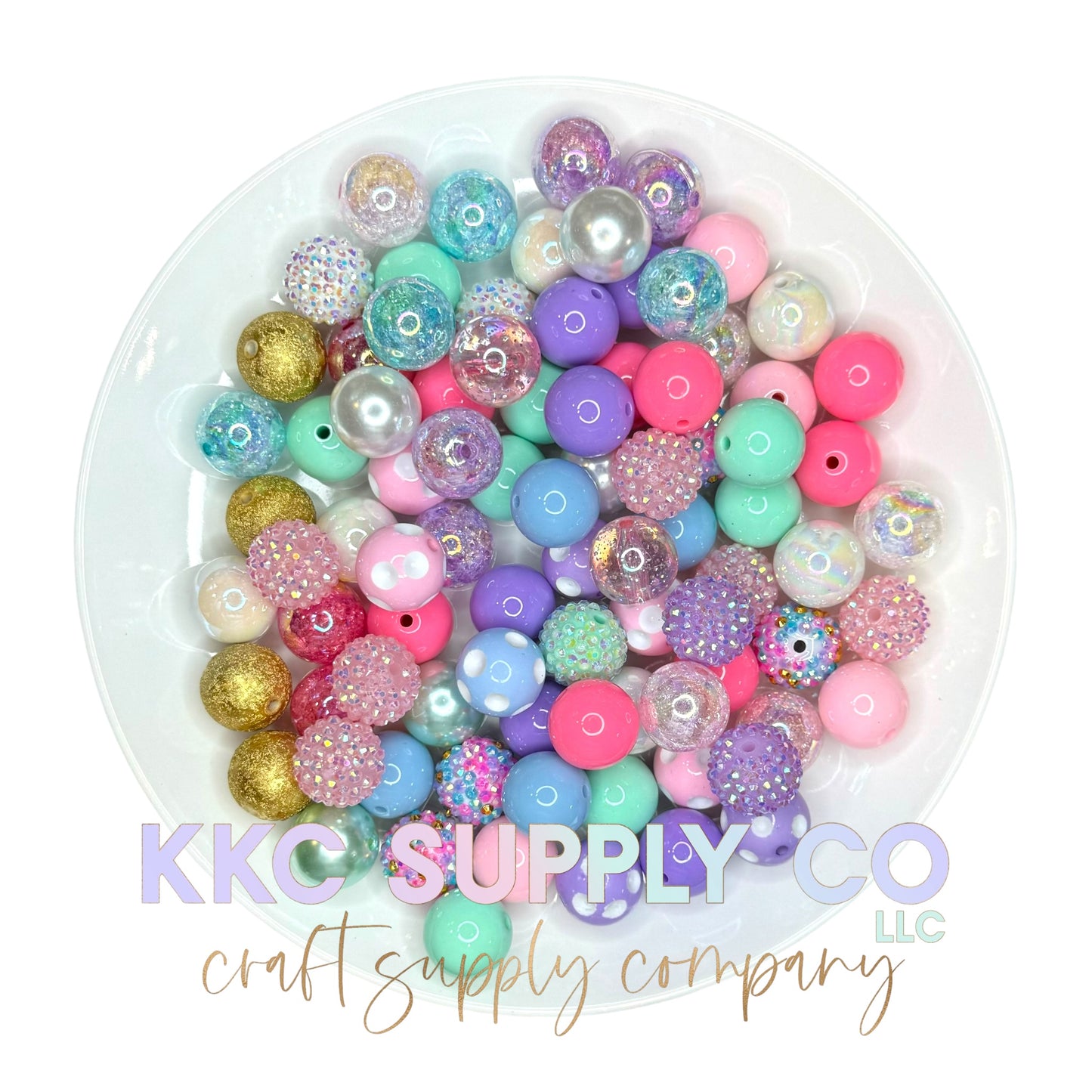 Cosmic Confetti Bubblegum Bead Mix 20mm