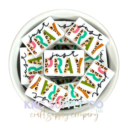 Just Pray Silicone Focal Bead