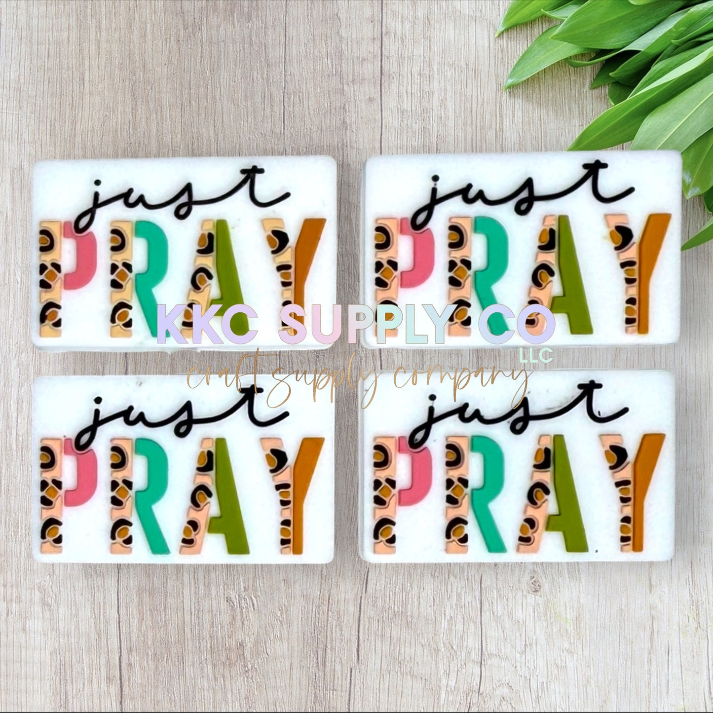 Just Pray Silicone Focal Bead