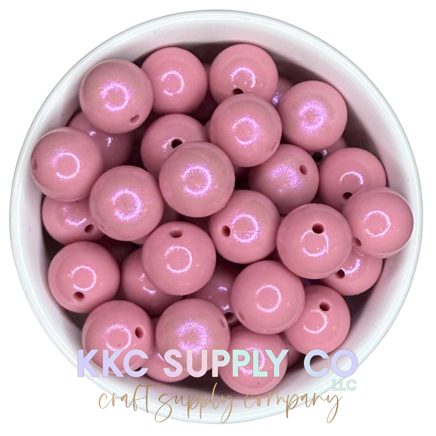 COS68-Chameleon Opal Antique Rose Solid Silicone Bead 15mm