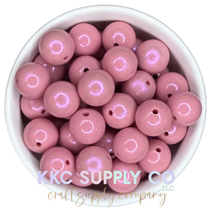 COS68-Chameleon Opal Antique Rose Solid Silicone Bead 15mm