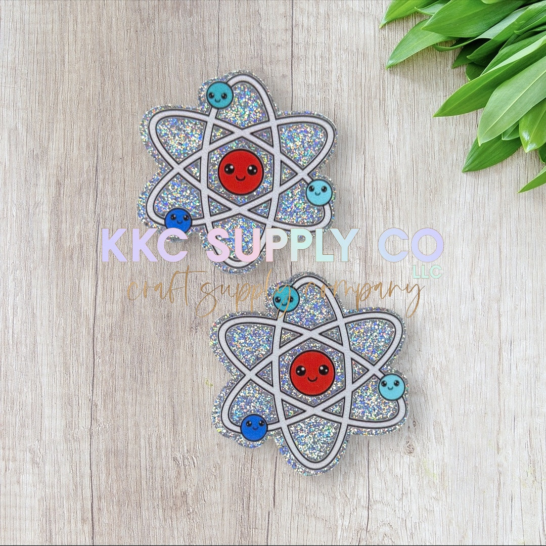 AT213-Happy Atom-Acrylic Flatback