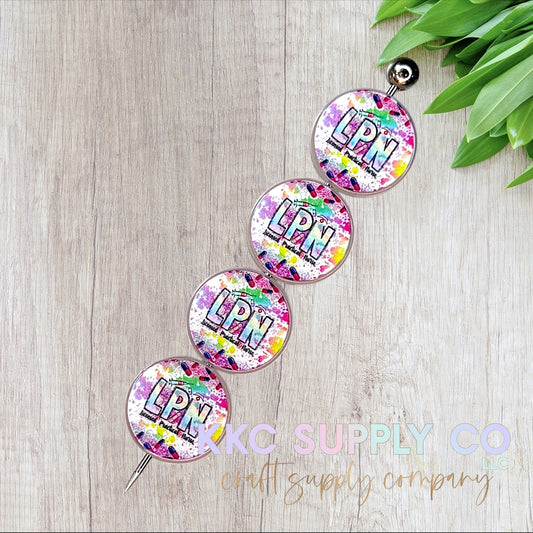 LPN Round Acrylic Focal Bead