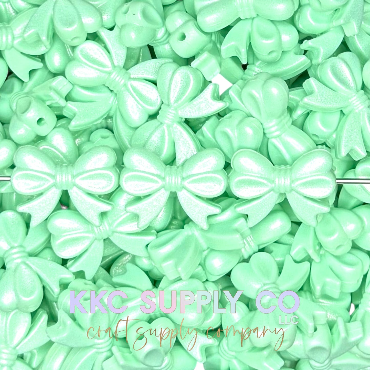 Opal Bows (Horizontal) Silicone Focal Bead