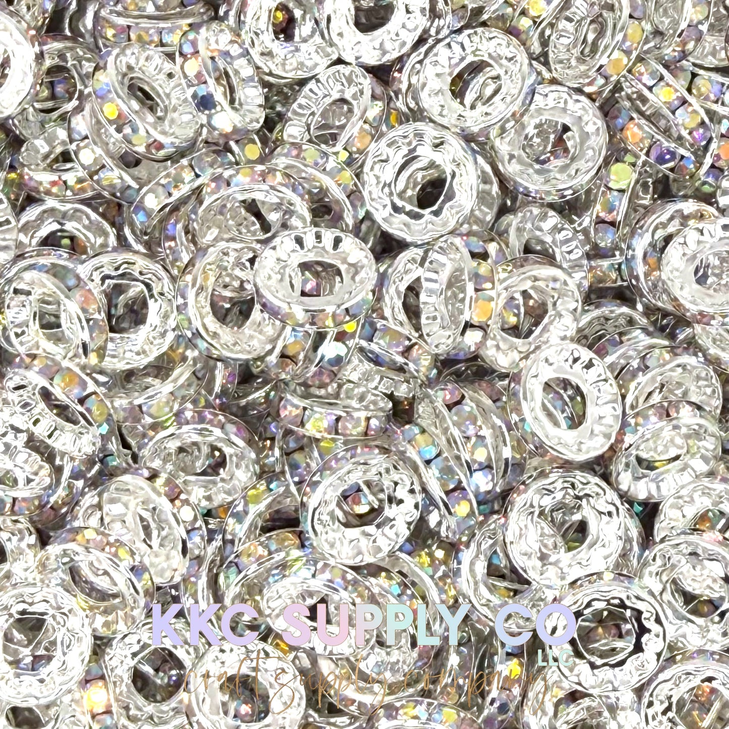 Large Hole Spacer Beads 12mm - 10 count