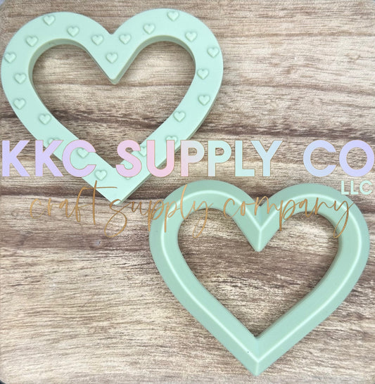 Heart 65mm Silicone Ring-Mint Green