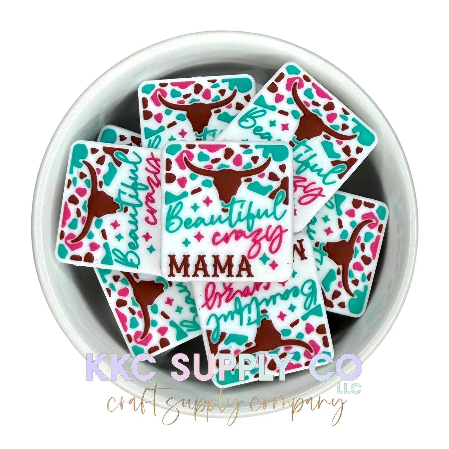 Beautiful Crazy Mama Silicone Focal Bead