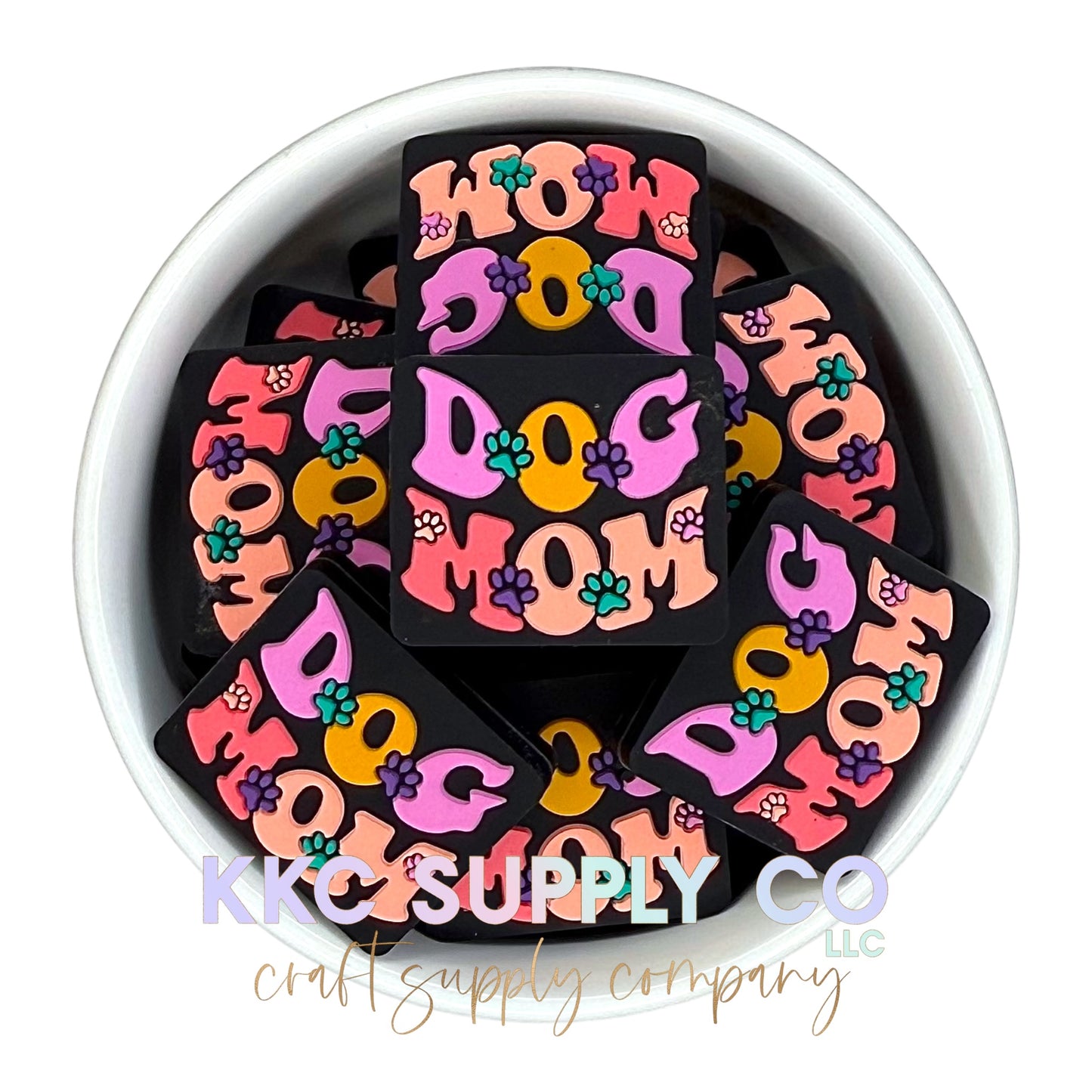 Dog Mom Silicone Focal Bead