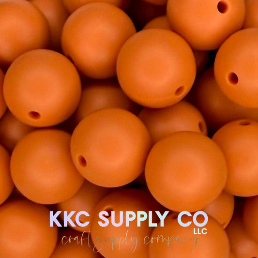 SS33-Rust Solid Silicone Beads