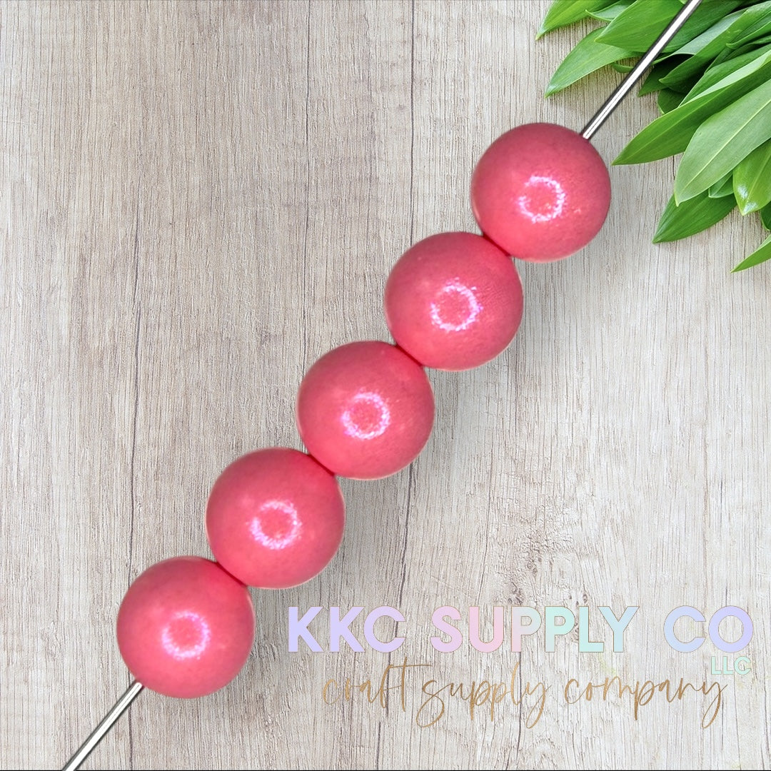 SS72-Opal Flamingo Pink Silicone Bead