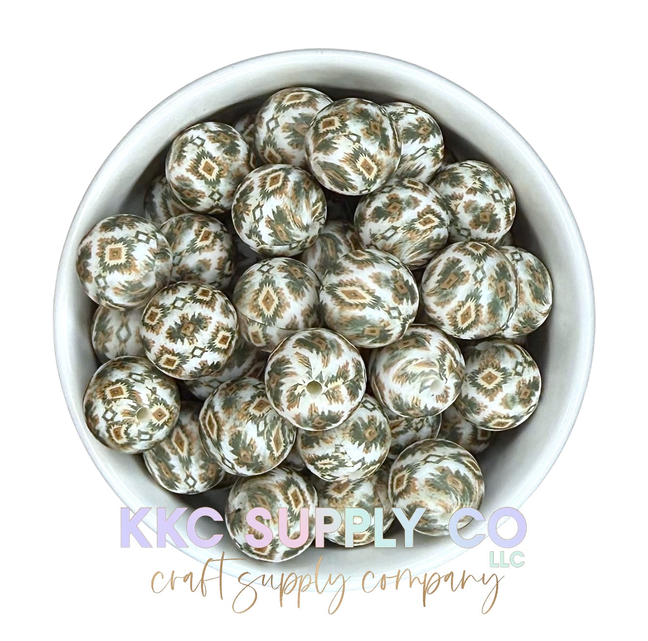 SP219-Boho Rustic Vibes Printed Silicone Bead 15mm