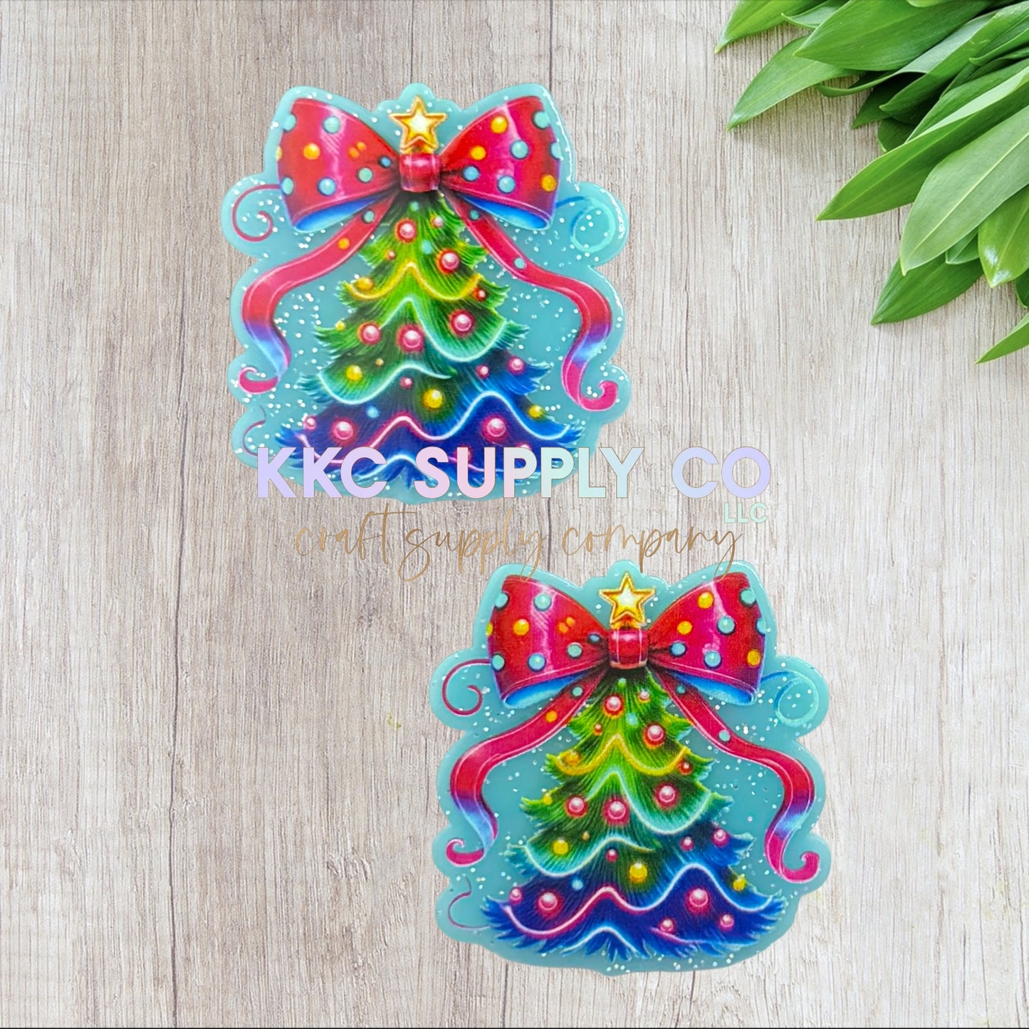 AT556-Colorful Christmas Tree-Acrylic Flatback