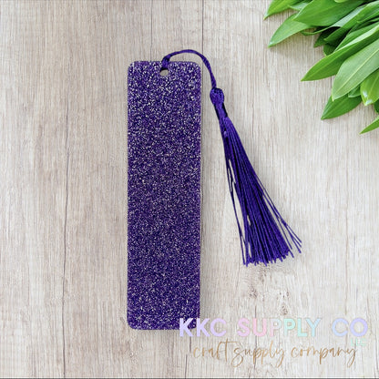 Acrylic Glitter Bookmark, comes with matching color tassel