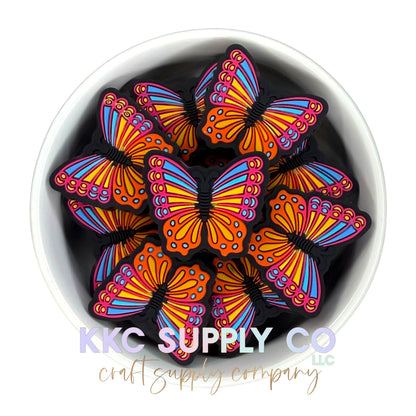 Colorful Butterfly Silicone Focal Bead