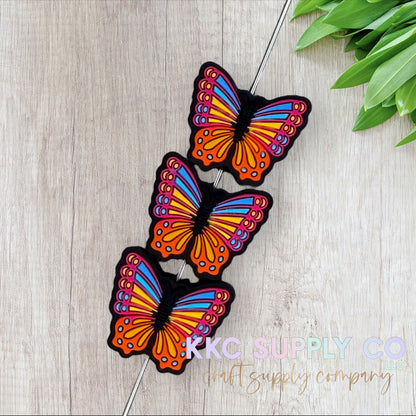 Colorful Butterfly Silicone Focal Bead