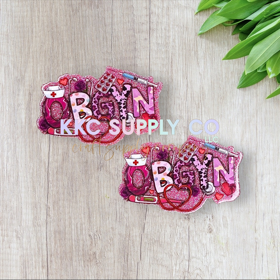 AT153-OBGYN-Acrylic Flatback-Pink – KKC Supply Co, LLC