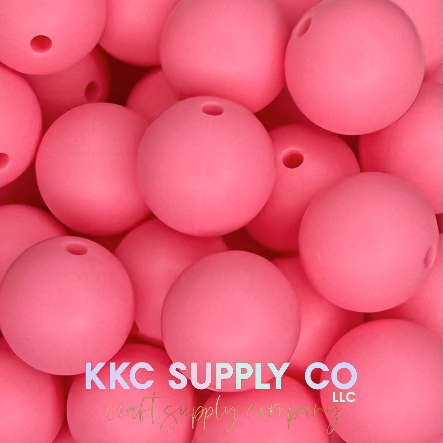 SS72-Flamingo Pink Solid Silicone Beads