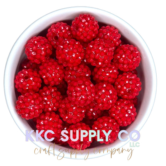 Jelly Red Acrylic Rhinestone Bead 16mm
