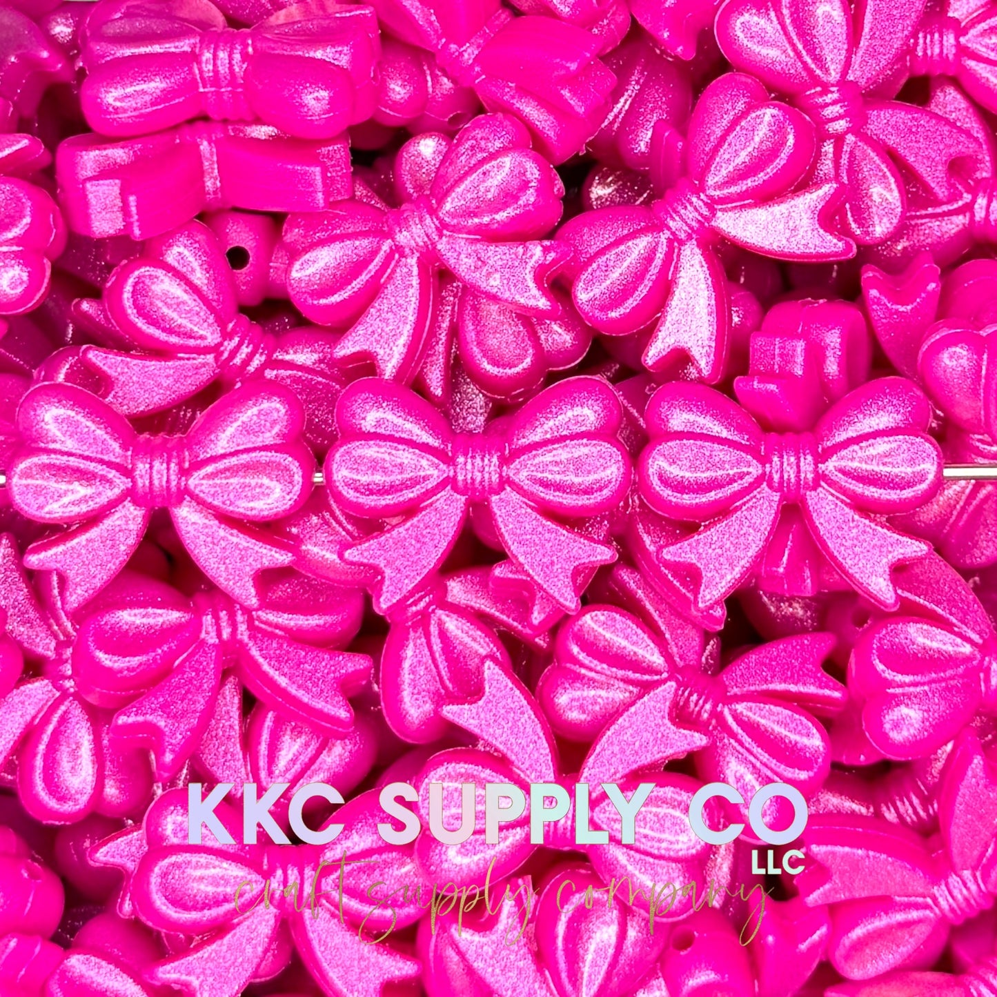 Opal Bows (Horizontal) Silicone Focal Bead