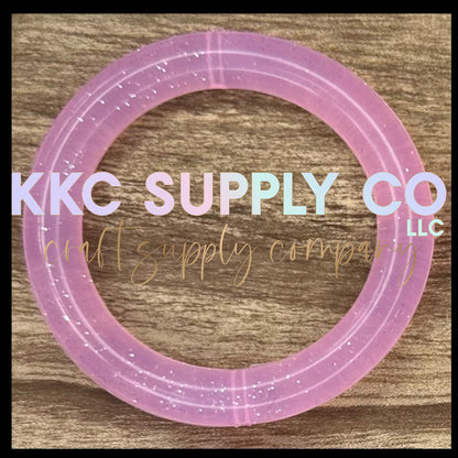 SG02-Light Pink Jelly Glitter 65mm Silicone Ring