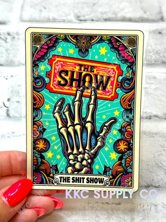 UV16483-Tarot Card ”The Shit Show” 16oz UV DTF Decal-8723