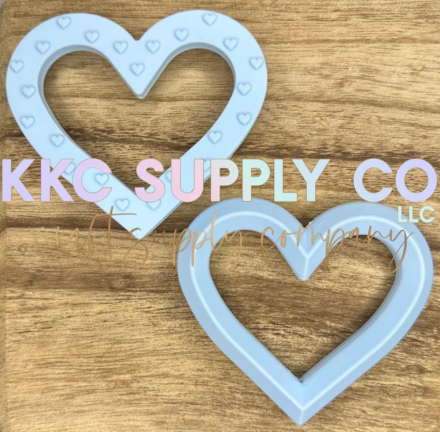 Heart 65mm Silicone Ring-Baby Blue