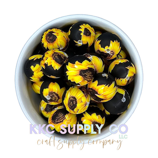 SP01-Sunflower Silicone Bead 19mm