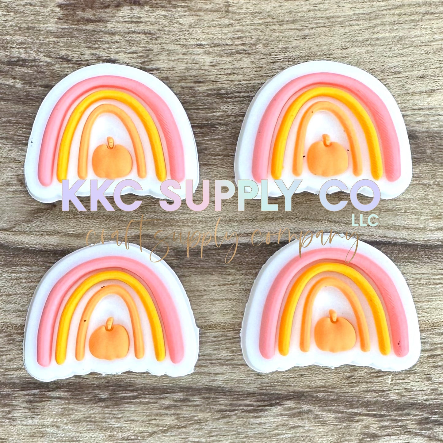 Pumpkin Rainbow PVC Focal Bead