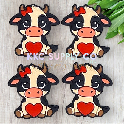 Sweetheart Heifer Silicone Focal Bead