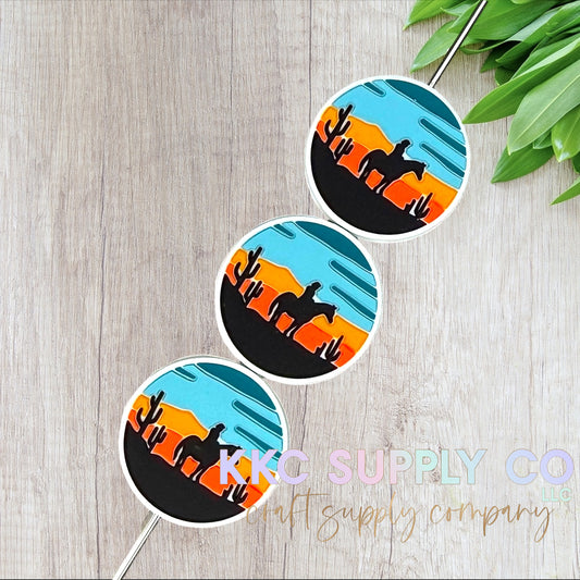 Western Sunset Silicone Focal Bead