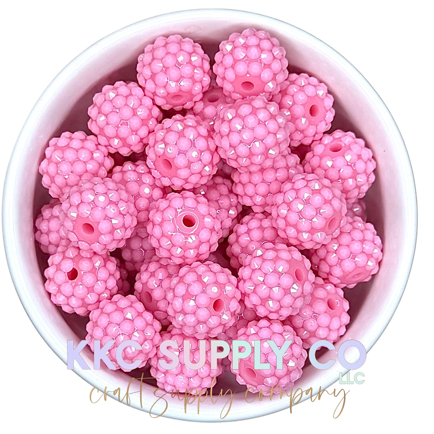 Jelly Light Pink Acrylic Rhinestone Bead 16mm or 20mm