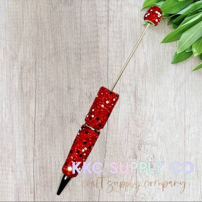 Rhinestone Dotted Beadable Pen