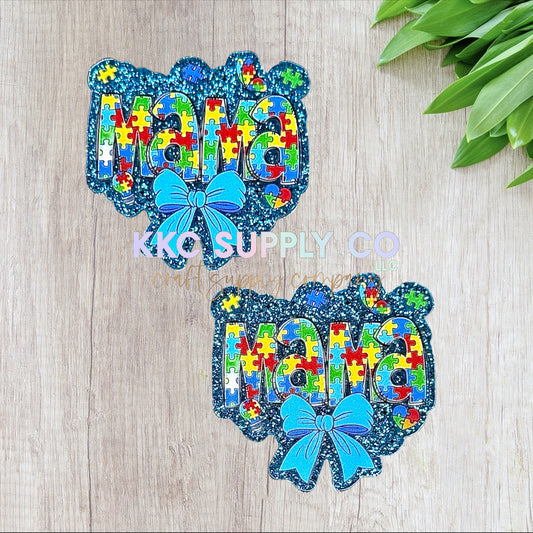 AT449-Autism Mama-Acrylic Flatback