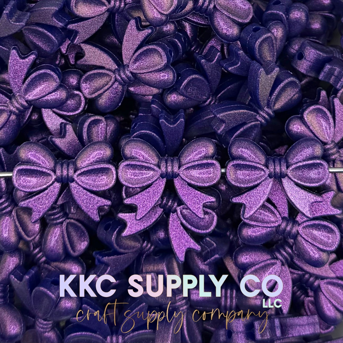 Opal Bows (Horizontal) Silicone Focal Bead