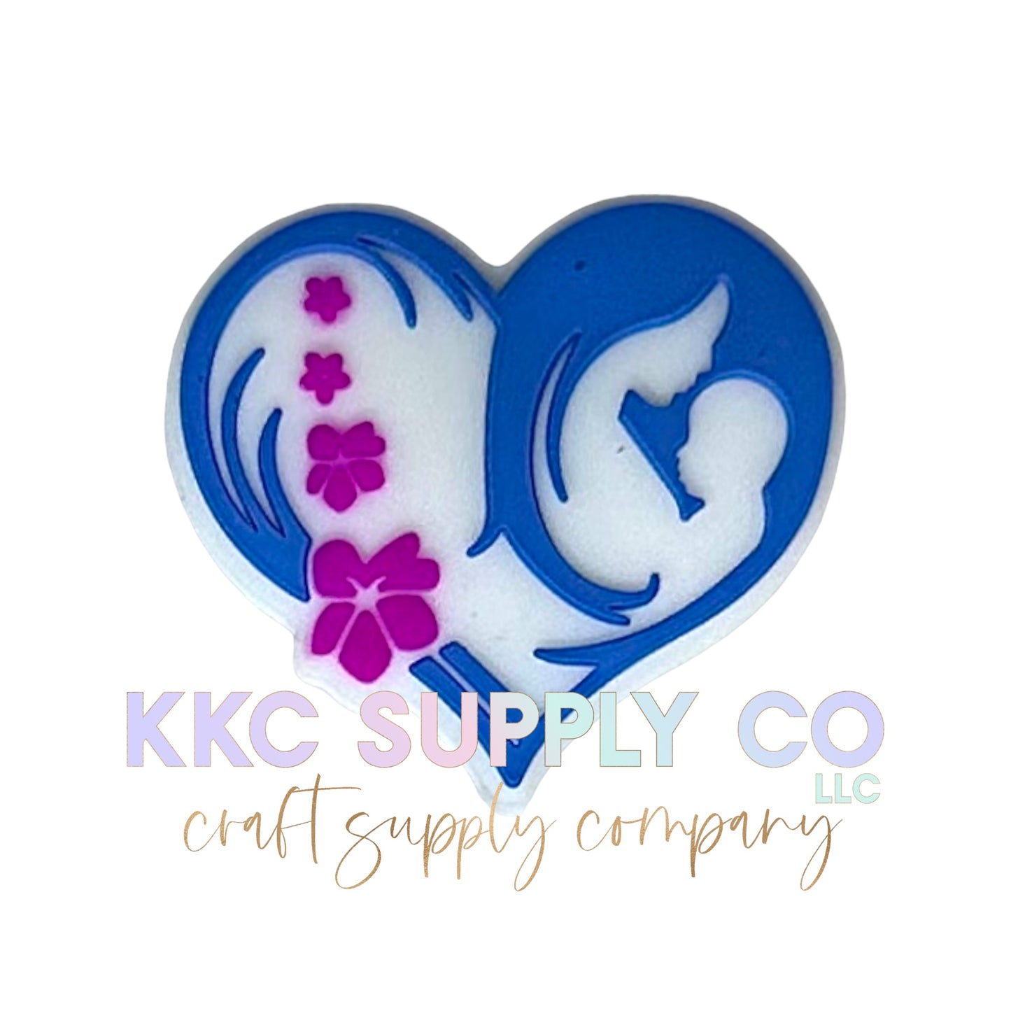 Mother And Baby Silicone Focal Bead