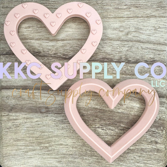 Heart 65mm Silicone Ring-Dusty Pink