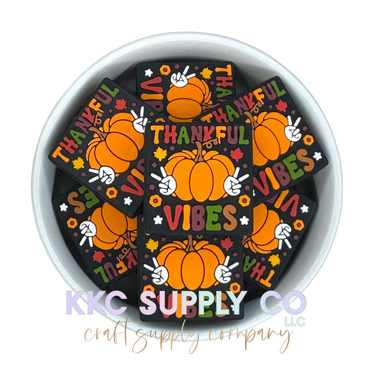 Thankful Vibes Silicone Focal Bead