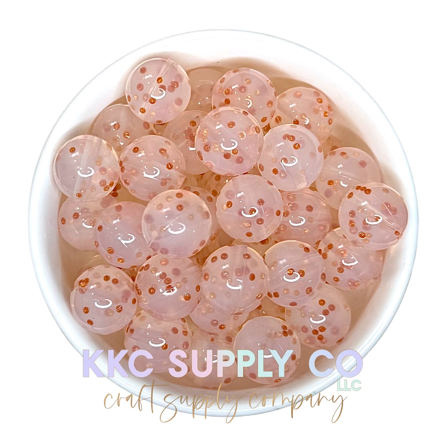 Rose Gold Confetti Silicone Bead 15mm