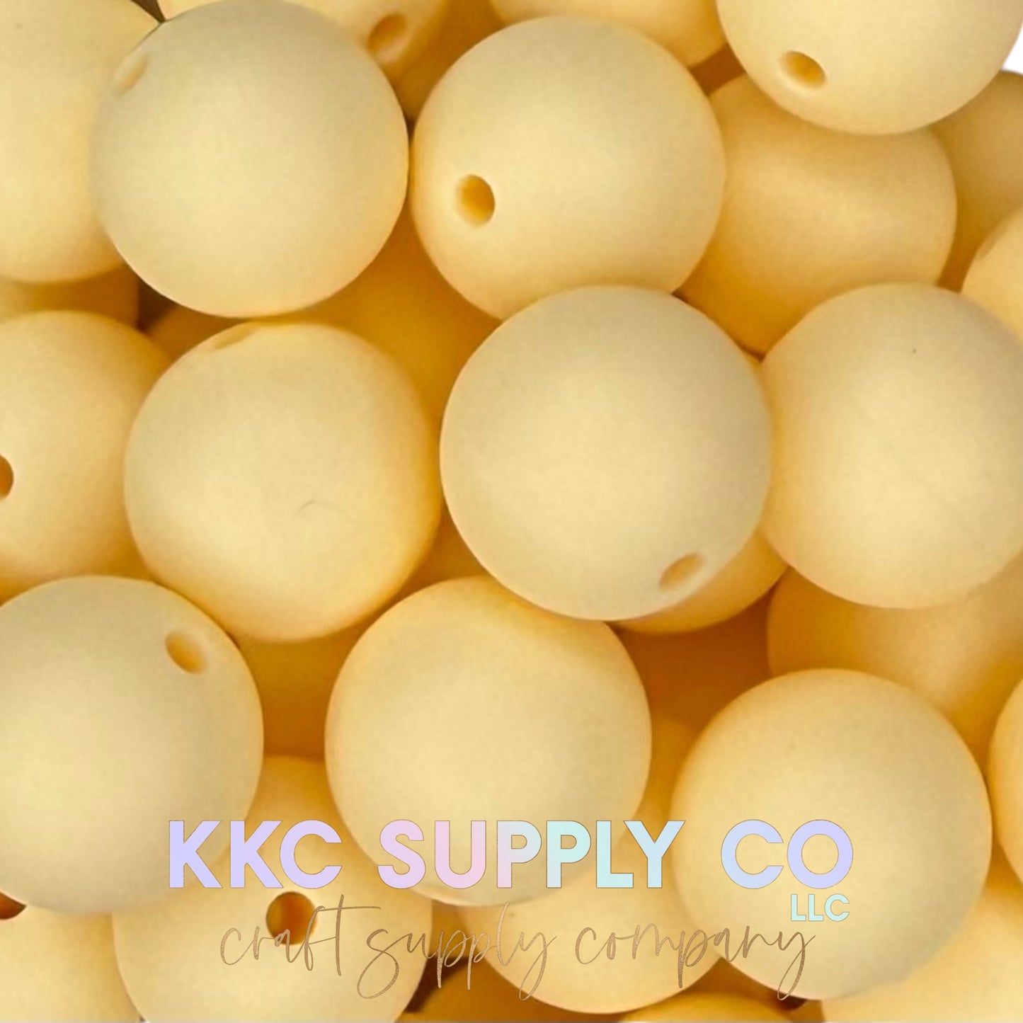 SS93-Buttercream Solid Silicone Beads