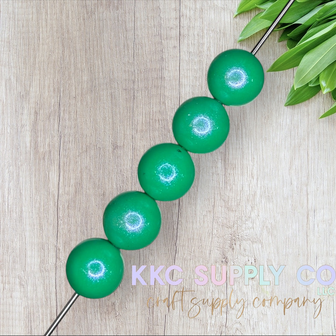 COS24-Chameleon Opal Miami Jade Solid Silicone Bead 15mm