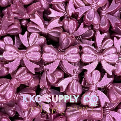 Opal Bows (Horizontal) Silicone Focal Bead