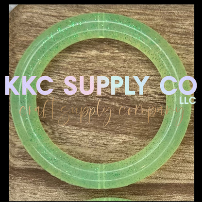 SG05-Green Jelly Glitter 65mm Silicone Ring