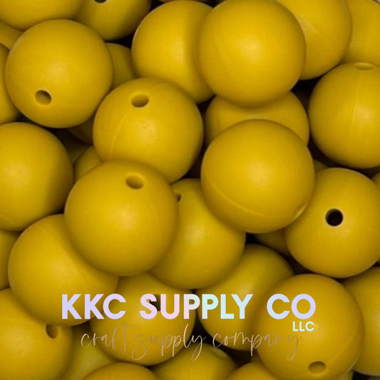 SS46-Mustard Solid Silicone Beads